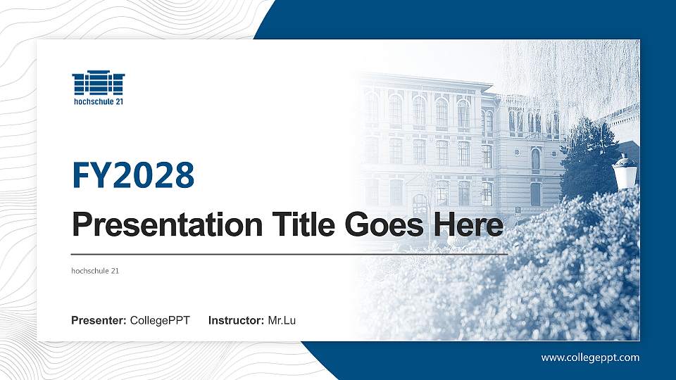 hochschule 21 Academic Presentation/Research Findings Report PPT Template16:9 ratio PPT effect preview image