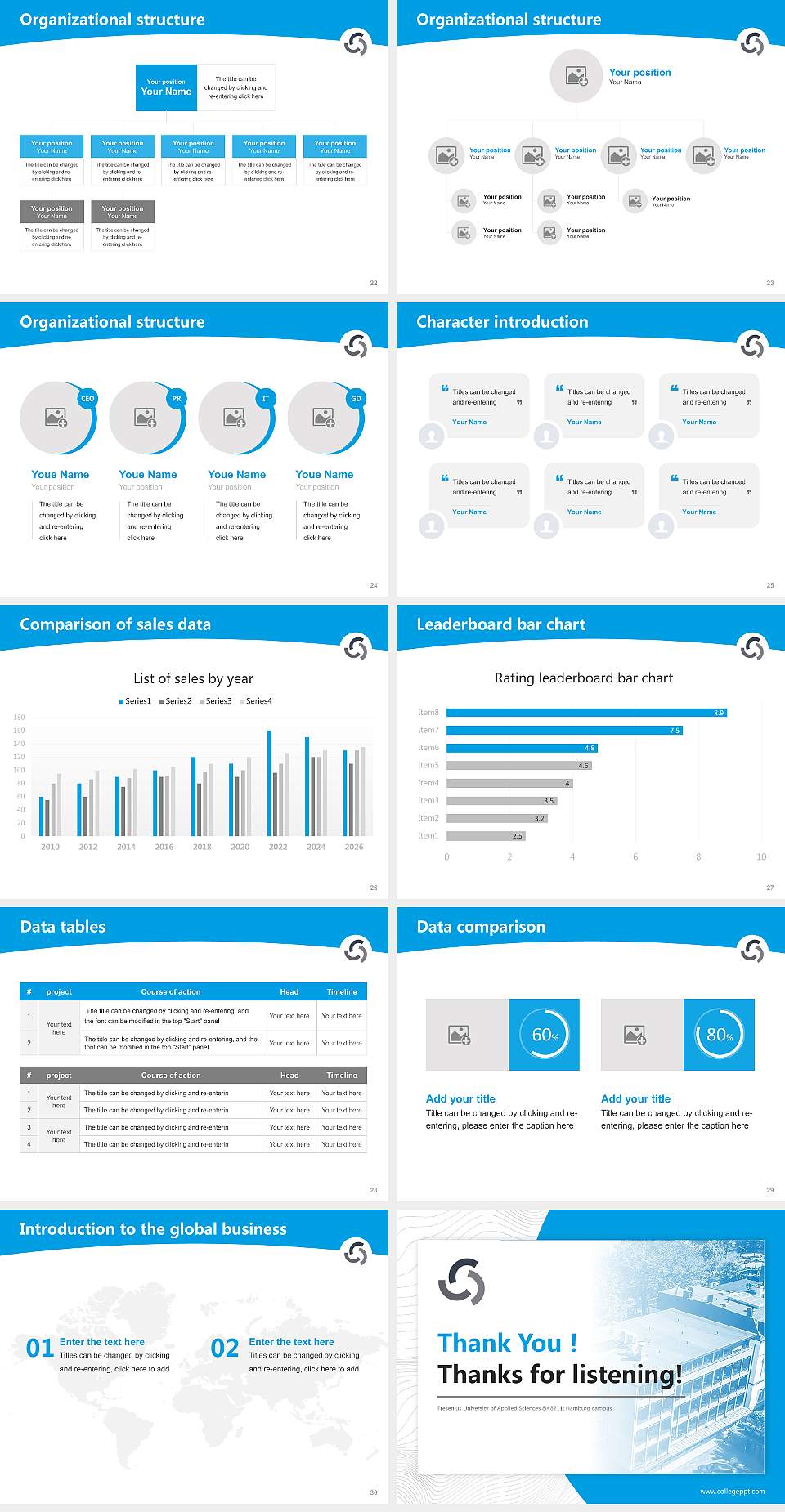 Fresenius University of Applied Sciences – Hamburg campus Academic Presentation/Research Findings Report PPT Template4:3 ratio PPT effect preview image4