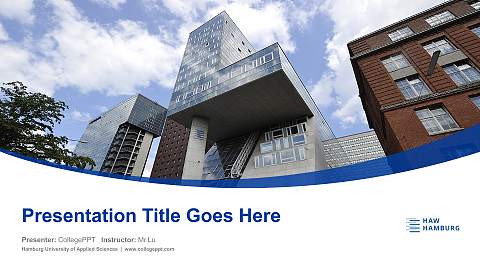 Hamburg University of Applied Sciences Course/Courseware Creation PPT Template