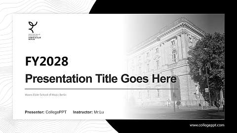 Hanns Eisler School of Music Berlin Academic Presentation/Research Findings Report PPT Template