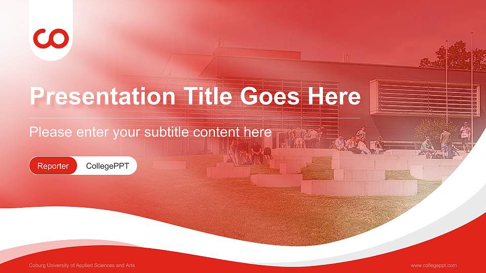 Coburg University of Applied Sciences and Arts Lecture Sharing and Networking Event PPT Template16:9 ratio PPT effect preview image1