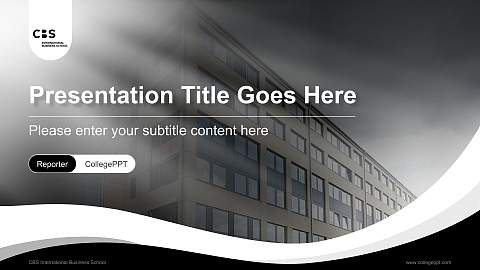 CBS International Business School Lecture Sharing and Networking Event PPT Template