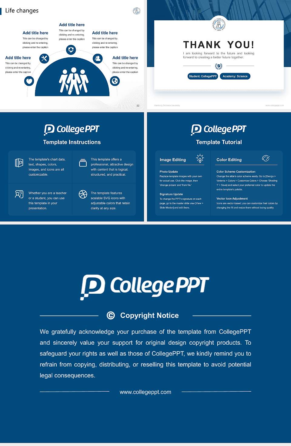 Hamburg Distance University National Scholarship Defense PPT Template4:3 ratio PPT effect preview image4