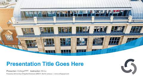 Fresenius University of Applied Sciences – Berlin campus Course/Courseware Creation PPT Template