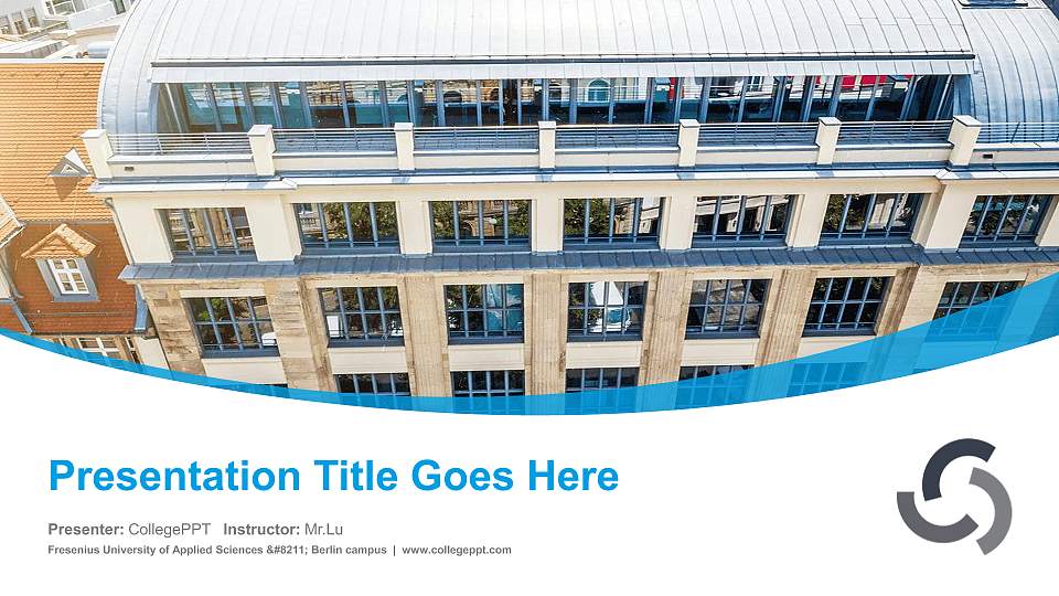 Fresenius University of Applied Sciences – Berlin campus Course/Courseware Creation PPT Template16:9 ratio PPT effect preview image