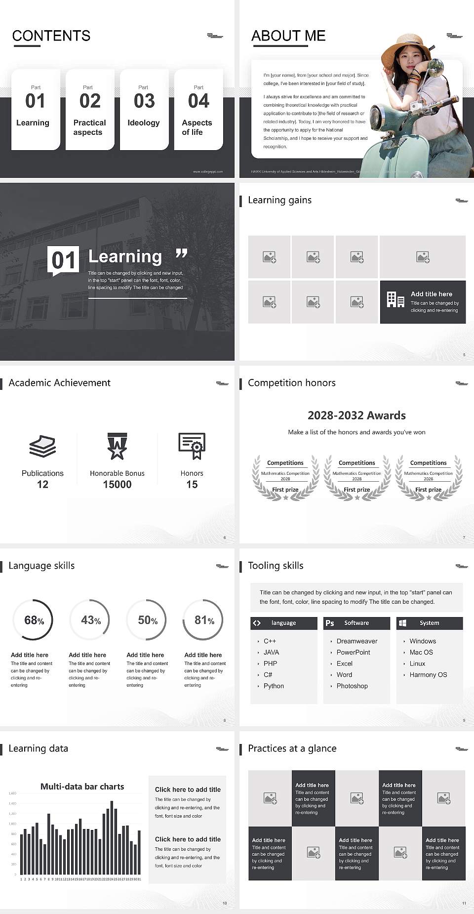 HAWK University of Applied Sciences and Arts Hildesheim_Holzminden_Göttingen – Göttinge campus National Scholarship Defense PPT Template4:3 ratio PPT effect preview image2