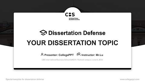 CBS International Business School – Rostock campus Graduation Thesis Defense PPT Template