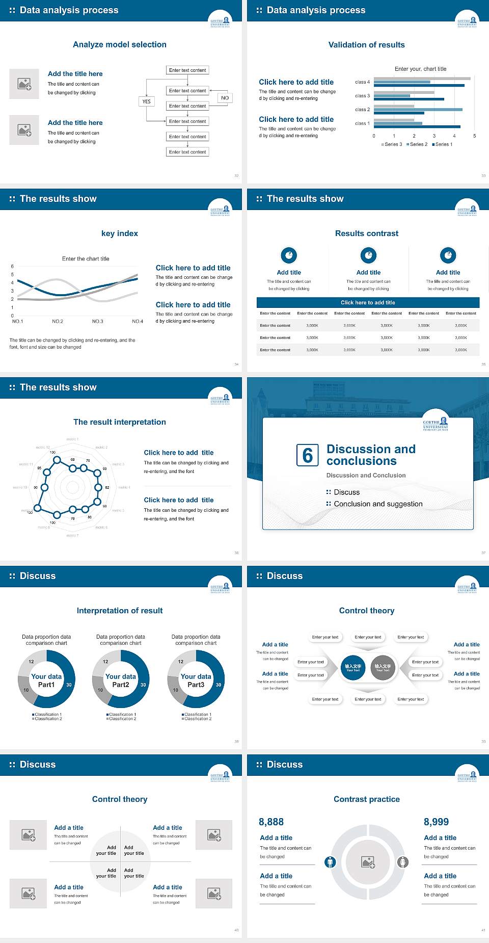 Goethe University Frankfurt – Bockenheim campus Graduation Thesis Defense PPT Template4:3 ratio PPT effect preview image5