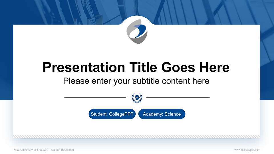 Free University of Stuttgart – Waldorf Education National Scholarship Defense PPT Template16:9 ratio PPT effect preview image