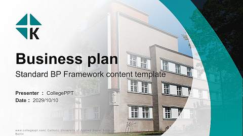 Catholic University of Applied Social Sciences Berlin Competition/Entrepreneurship Contest PPT Template