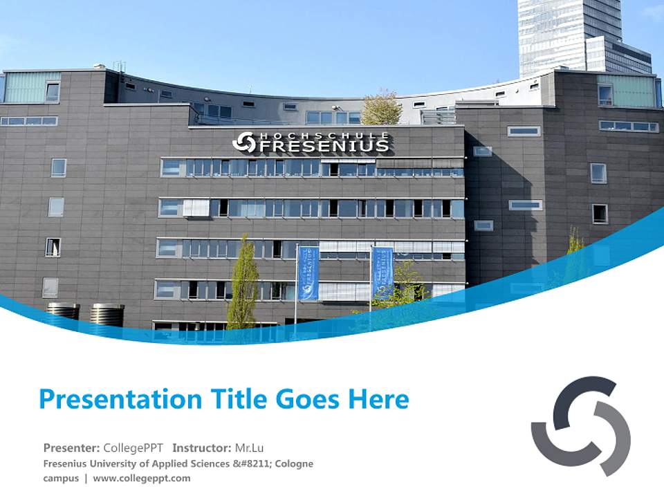 Fresenius University of Applied Sciences – Cologne campus Course/Courseware Creation PPT Template4:3 ratio PPT effect preview image5