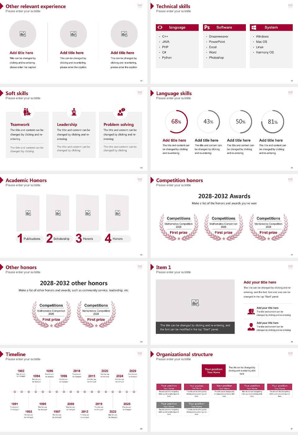 Helmut Schmidt University _ University of the Federal Armed Forces Hamburg Resume PPT Template16:9 ratio PPT effect preview image3