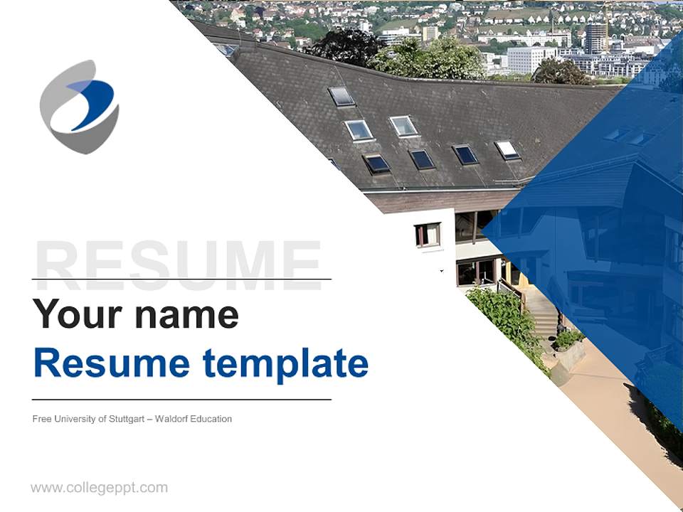 Free University of Stuttgart – Waldorf Education Resume PPT Template4:3 ratio PPT effect preview image5