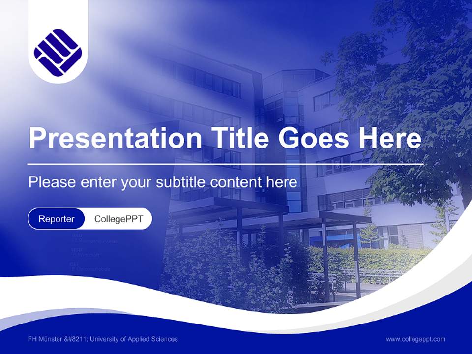 FH Münster – University of Applied Sciences Lecture Sharing and Networking Event PPT Template4:3 ratio PPT effect preview image4