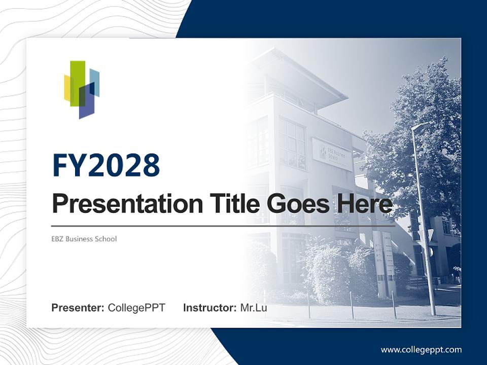 EBZ Business School Academic Presentation/Research Findings Report PPT Template4:3 ratio PPT effect preview image5