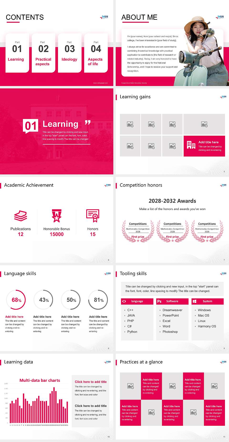 Cooperative State University Saxony National Scholarship Defense PPT Template4:3 ratio PPT effect preview image2