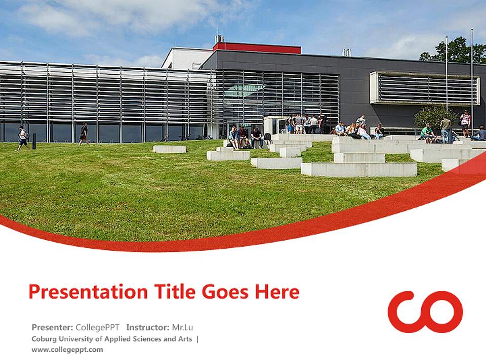 Coburg University of Applied Sciences and Arts Course/Courseware Creation PPT Template4:3 ratio PPT effect preview image5