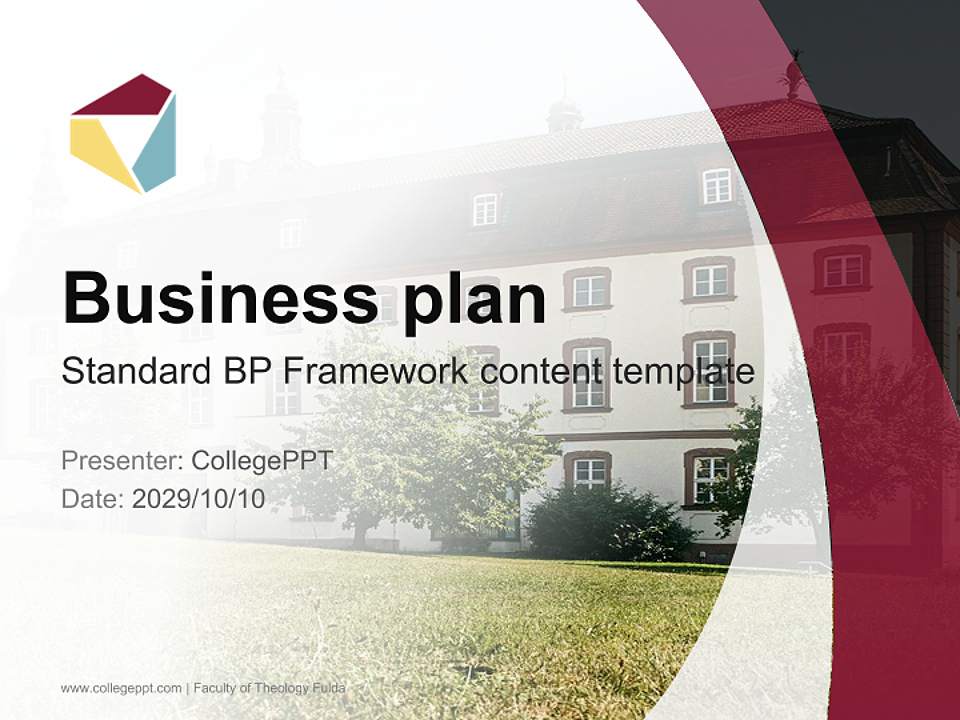 Faculty of Theology Fulda Competition/Entrepreneurship Contest PPT Template4:3 ratio PPT effect preview image9