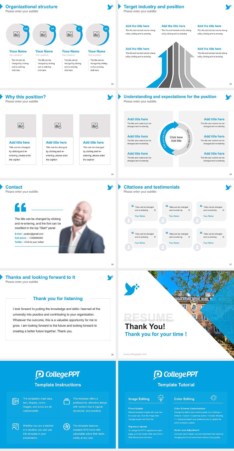 Fliedner University of Applied Sciences Düsseldorf Resume PPT Template4:3 ratio PPT effect preview image4