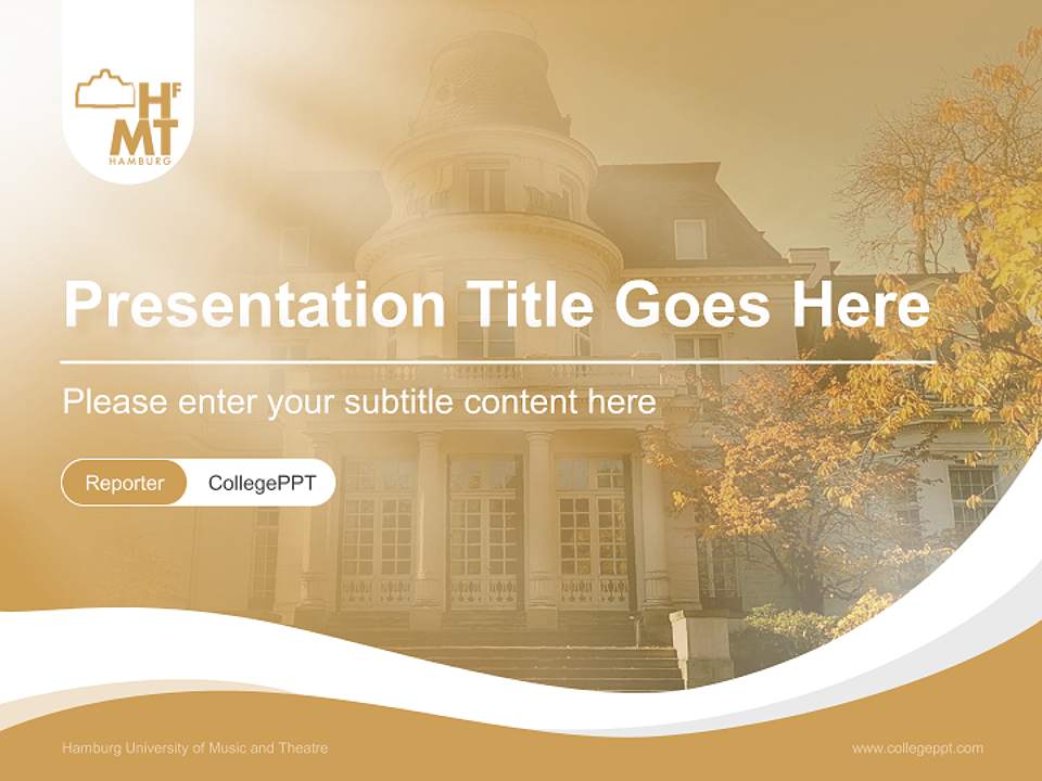 Hamburg University of Music and Theatre Lecture Sharing and Networking Event PPT Template4:3 ratio PPT effect preview image4