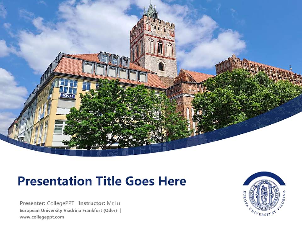 European University Viadrina Frankfurt (Oder) Course/Courseware Creation PPT Template4:3 ratio PPT effect preview image5