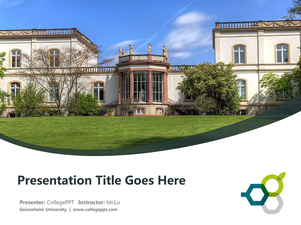 Geisenheim University Course/Courseware Creation PPT Template4:3 ratio PPT effect preview image5