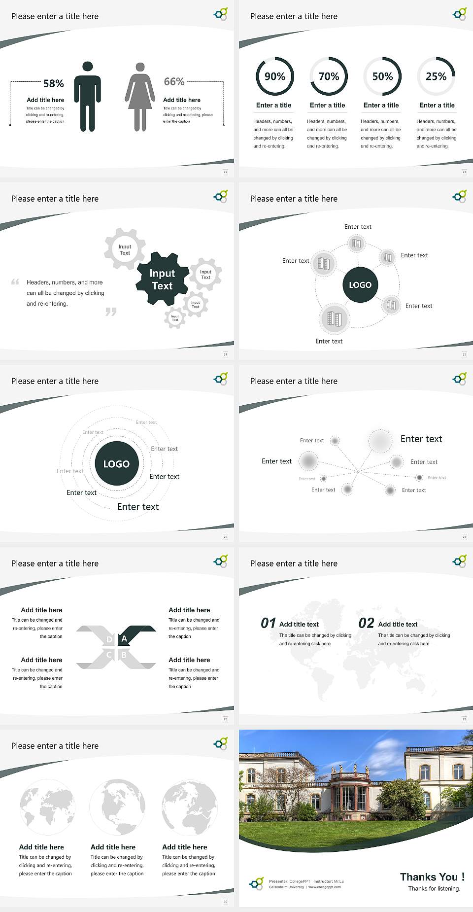 Geisenheim University Course/Courseware Creation PPT Template4:3 ratio PPT effect preview image4