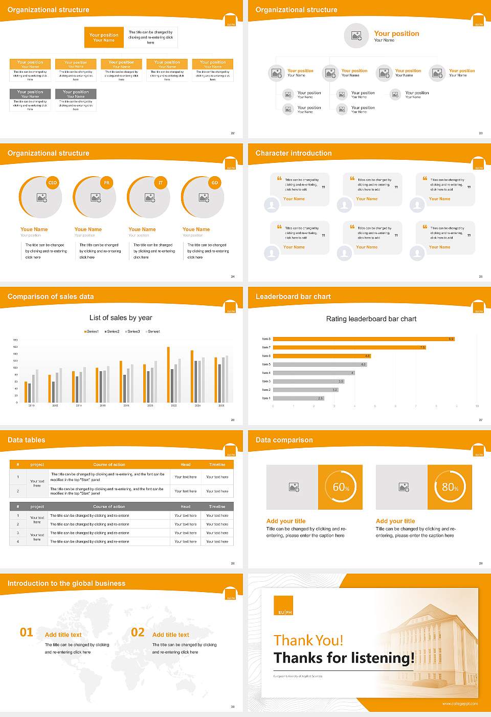 European University of Applied Sciences Academic Presentation/Research Findings Report PPT Template16:9 ratio PPT effect preview image4