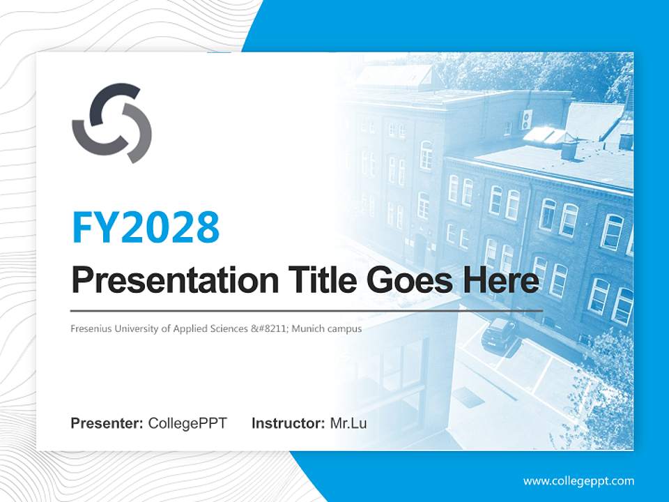 Fresenius University of Applied Sciences – Munich campus Academic Presentation/Research Findings Report PPT Template4:3 ratio PPT effect preview image5