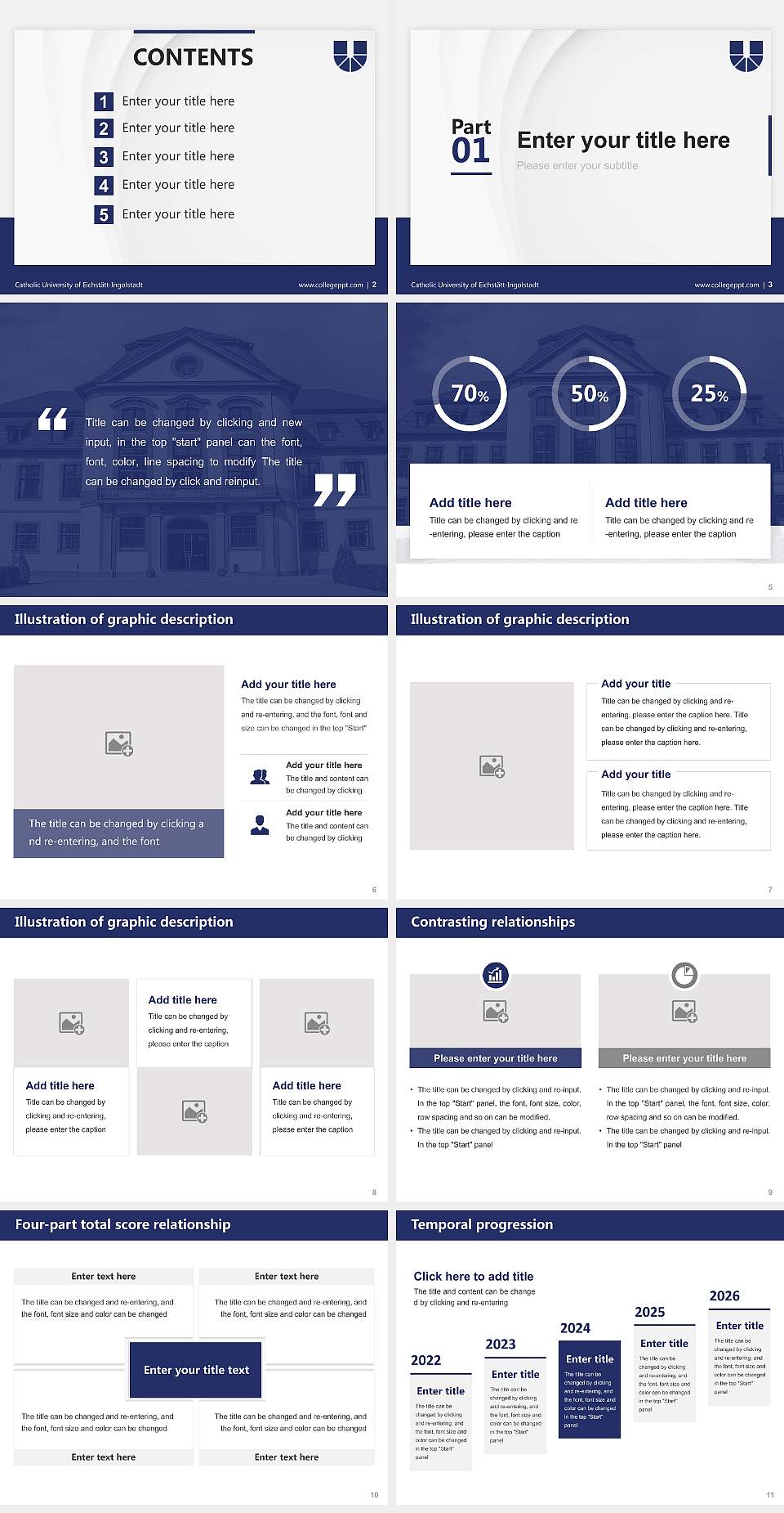 Catholic University of Eichstätt-Ingolstadt Thesis Proposal/Graduation Defense PPT Template4:3 ratio PPT effect preview image2