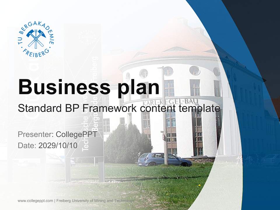 Freiberg University of Mining and Technology Competition/Entrepreneurship Contest PPT Template4:3 ratio PPT effect preview image9