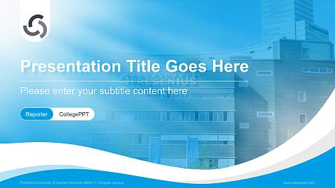 Fresenius University of Applied Sciences – Cologne campus Lecture Sharing and Networking Event PPT Template