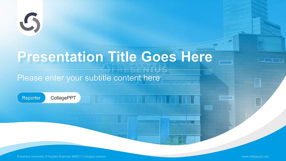 Fresenius University of Applied Sciences – Cologne campus Lecture Sharing and Networking Event PPT Template16:9 ratio PPT effect preview image