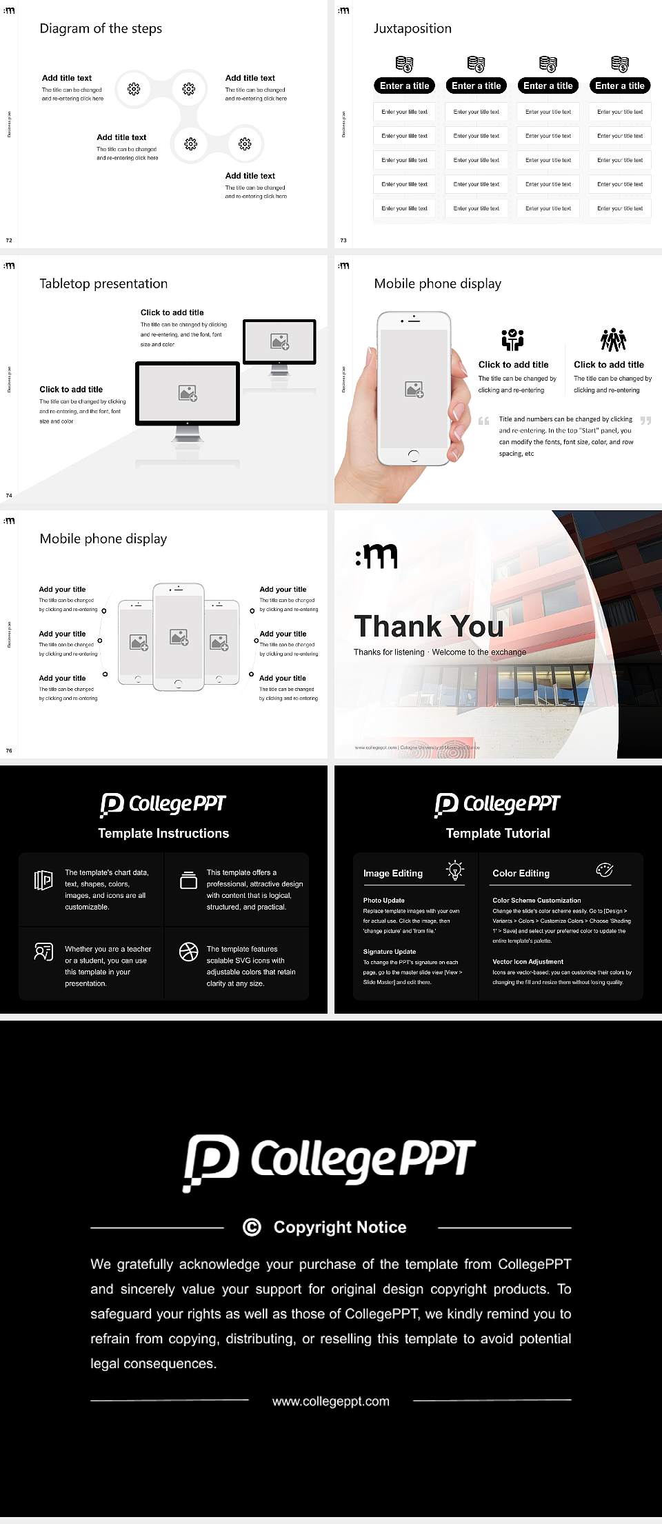 Cologne University of Music and Dance Competition/Entrepreneurship Contest PPT Template4:3 ratio PPT effect preview image9