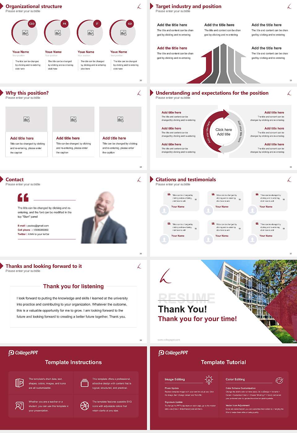 Catholic University of Applied Sciences Freiburg Resume PPT Template16:9 ratio PPT effect preview image4