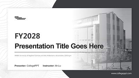HAWK University of Applied Sciences and Arts Hildesheim_Holzminden_Göttingen Academic Presentation/Research Findings Report PPT Template