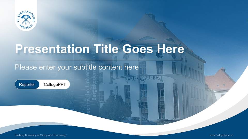 Freiberg University of Mining and Technology Lecture Sharing and Networking Event PPT Template16:9 ratio PPT effect preview image