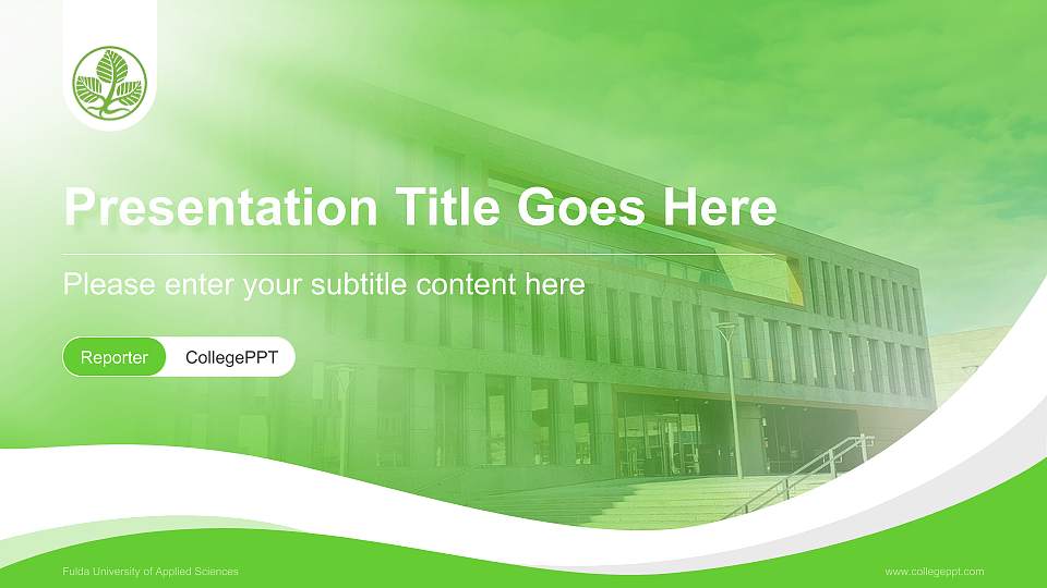 Fulda University of Applied Sciences Lecture Sharing and Networking Event PPT Template16:9 ratio PPT effect preview image