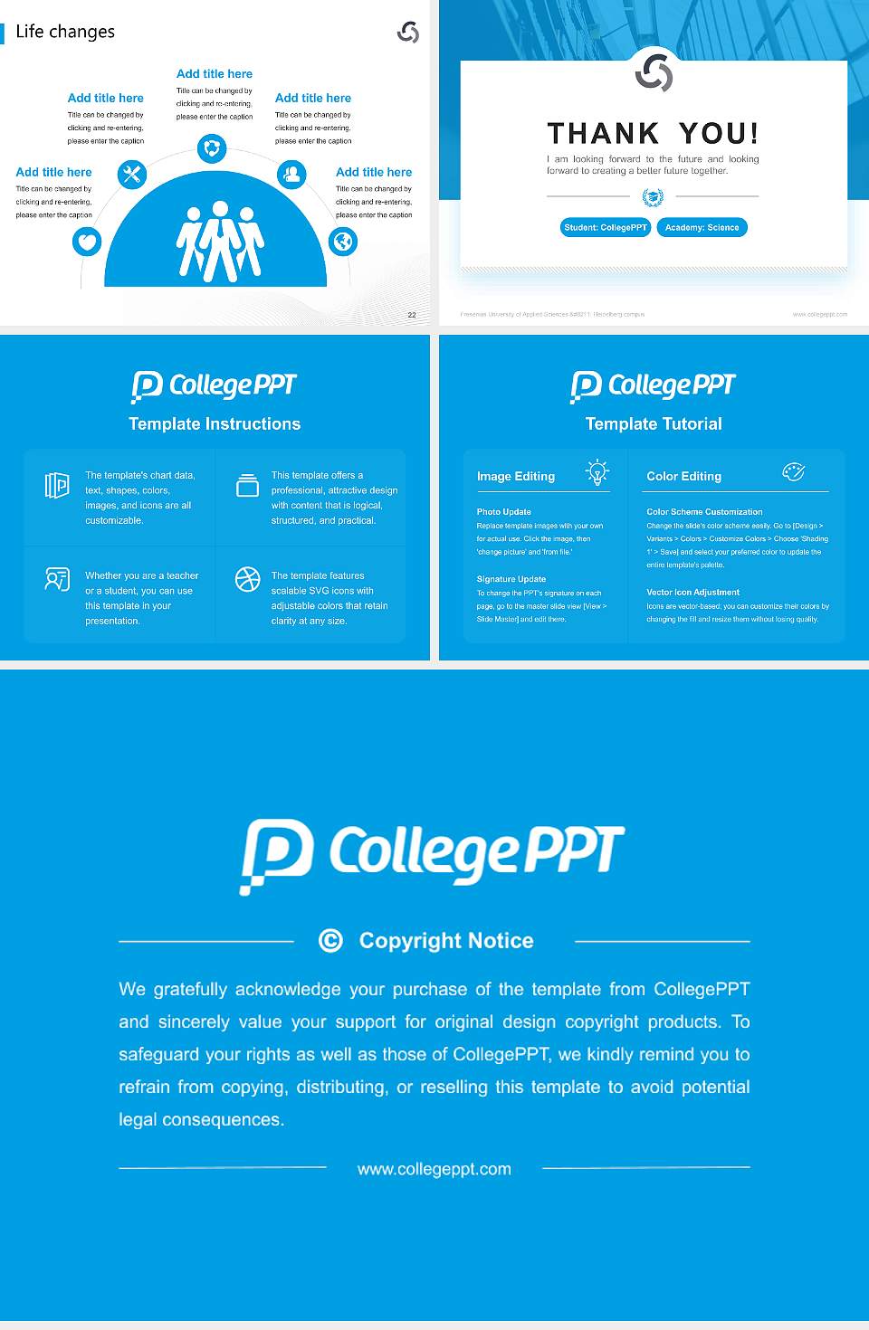 Fresenius University of Applied Sciences – Heidelberg campus National Scholarship Defense PPT Template4:3 ratio PPT effect preview image4