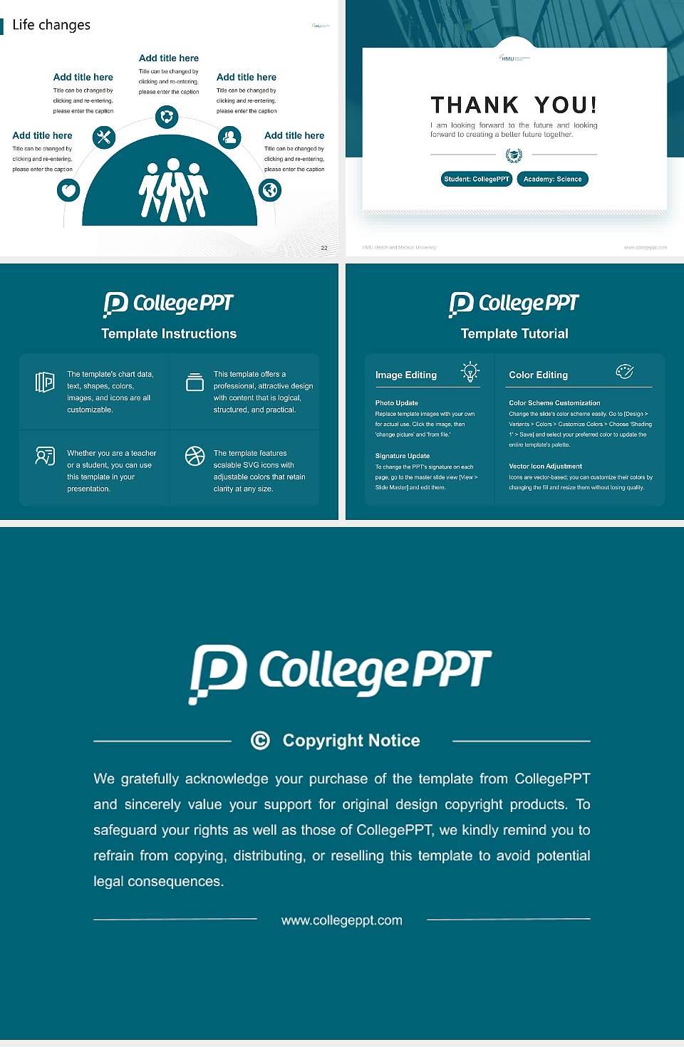 HMU Health and Medical University National Scholarship Defense PPT Template4:3 ratio PPT effect preview image4