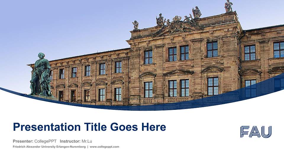 Friedrich Alexander University Erlangen-Nuremberg Course/Courseware Creation PPT Template16:9 ratio PPT effect preview image
