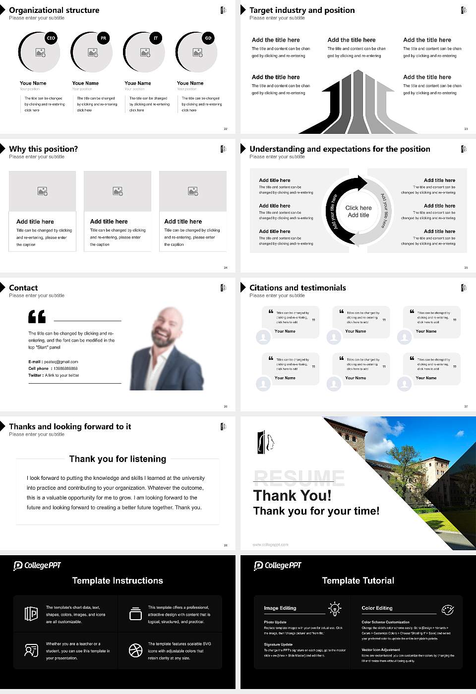Franz Liszt University of Music Weimar Resume PPT Template16:9 ratio PPT effect preview image4