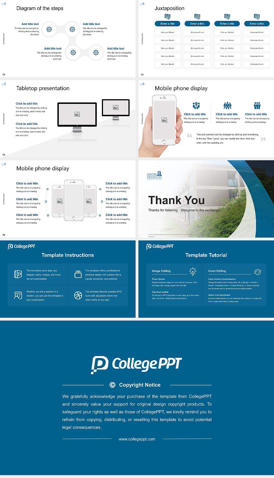 Goethe University Frankfurt – Ginnheim campus Competition/Entrepreneurship Contest PPT Template16:9 ratio PPT effect preview image9