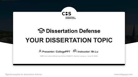 CBS International Business School – Aachen campus Graduation Thesis Defense PPT Template