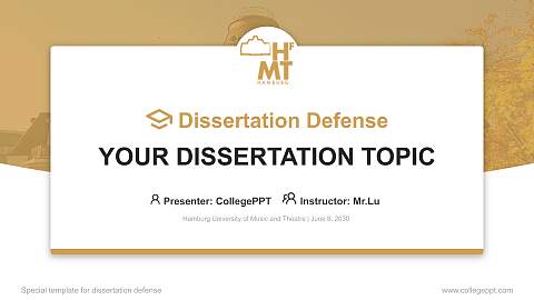 Hamburg University of Music and Theatre Graduation Thesis Defense PPT Template