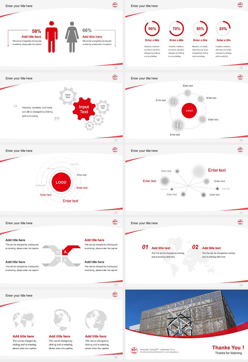 Ernst Busch Academy of Dramatic Arts Course/Courseware Creation PPT Template16:9 ratio PPT effect preview image4