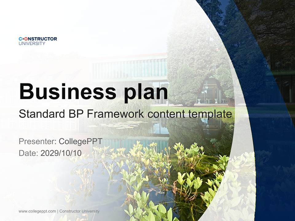 Constructor University Competition/Entrepreneurship Contest PPT Template4:3 ratio PPT effect preview image9