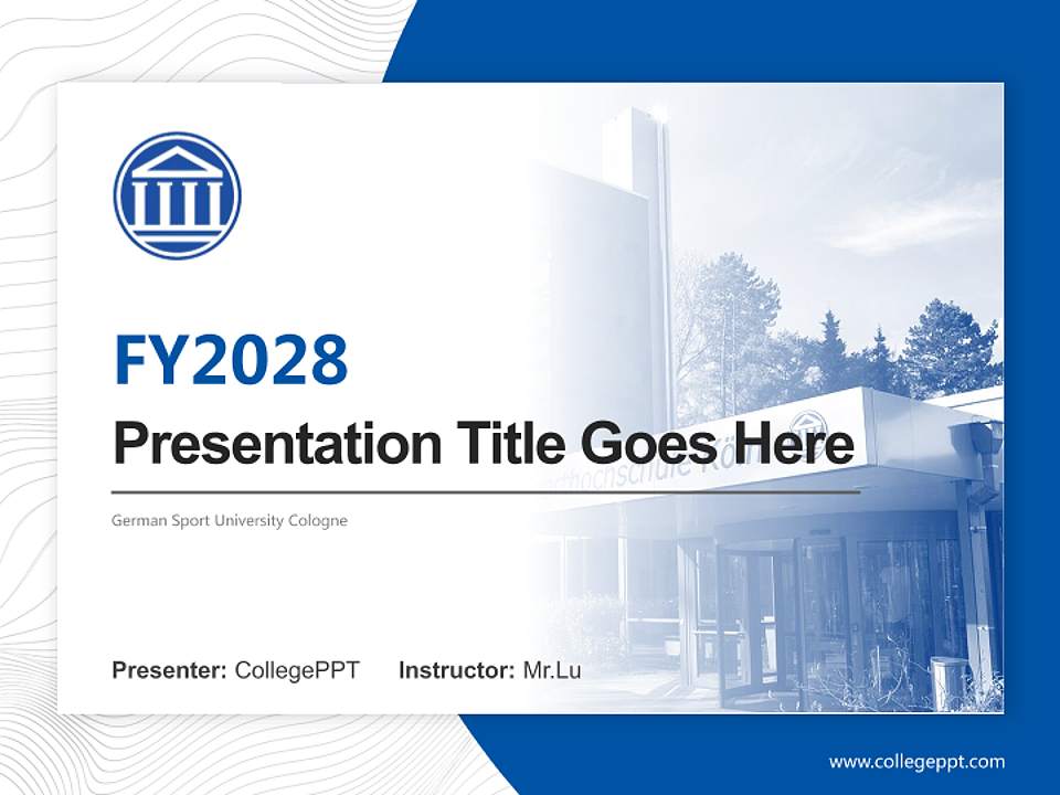 German Sport University Cologne Academic Presentation/Research Findings Report PPT Template4:3 ratio PPT effect preview image5