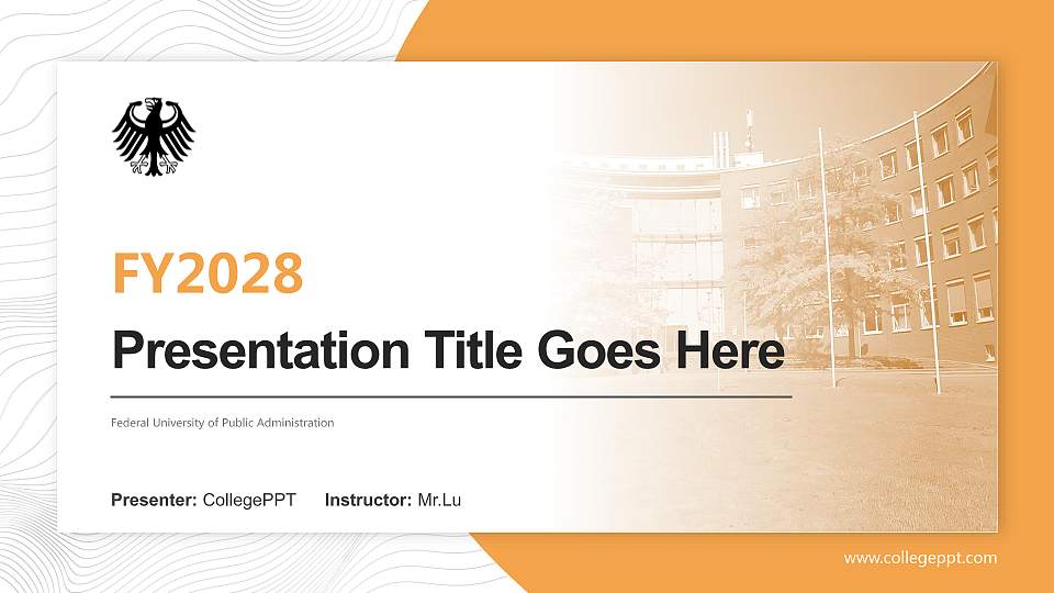 Federal University of Public Administration Academic Presentation/Research Findings Report PPT Template16:9 ratio PPT effect preview image