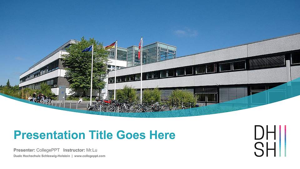 Duale Hochschule Schleswig-Holstein Course/Courseware Creation PPT Template16:9 ratio PPT effect preview image